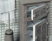 Dollhouse Miniature Ice Box and Butter Churn Kit from Chrysnbon - 1 12 Scale