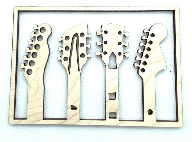 Dollhouse Miniature Guitar Wall Art 112 Scale Unfinished Etsy