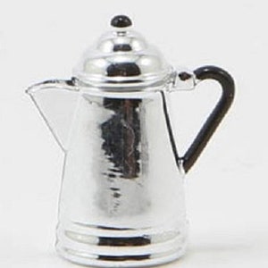 Dollhouse Miniature Silver Coffee Pot - 1:12 Scale