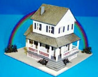 Dollhouse Miniature Auntie Em's Farmhouse Kit -- 1:144 Scale