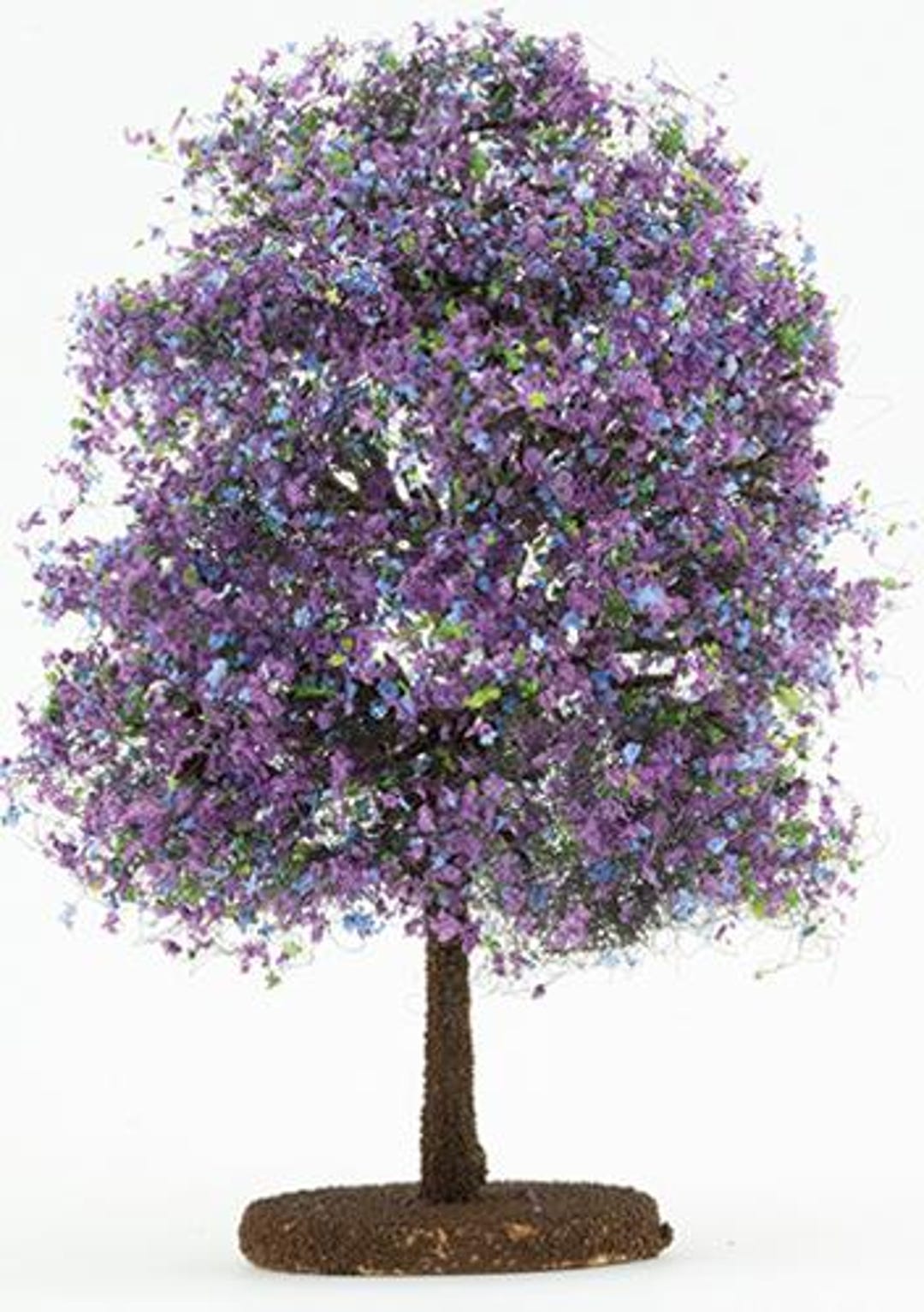 Dollhouse Miniature Handmade Small Purple and Blue Bush or Tree ...
