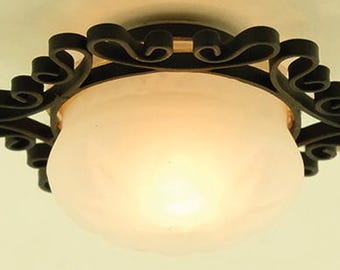 Dollhouse Miniature Large Ornate Ceiling Lamp / Light -- 1:12 Scale