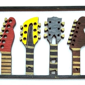 Dollhouse Miniature Guitar Wall Art - 1:12 Scale - Unfinished Maple
