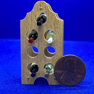 Dollhouse Miniature Wooden Wine Rack - 1:12 Scale