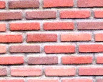 Dollhouse Miniature Red Blend Colored Bricks in 1:12 Scale (100 per bag)