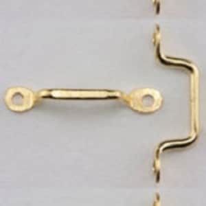 Dollhouse Miniature Drawer Pulls - Brass Finish (6 pack) -- 1:12 Scale - #05546
