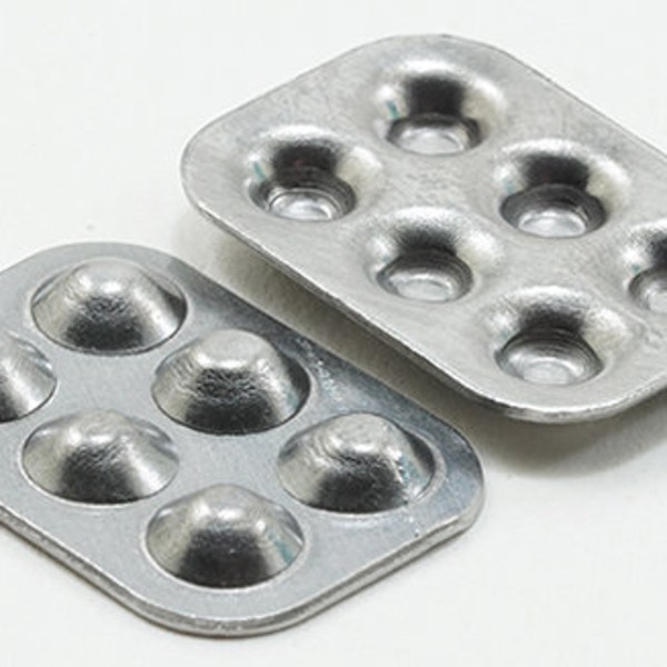 Dollhouse Miniature Set of Two Muffin Pans- 1:12 Scale
