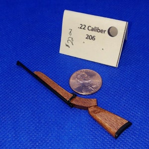 Dollhouse Miniature .22 Caliber Rifle - 1:12 Scale