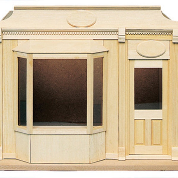 Dollhouse Miniature Store / Shop with Bay Window Kit - 1:12 Scale