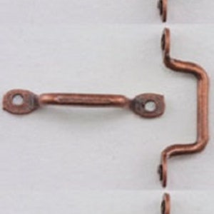 Dollhouse Miniature Drawer Pulls - Oil Rubbed Bronze Finish (6 pack) -- 1:12 Scale - #05545