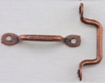 Dollhouse Miniature Drawer Pulls - Oil Rubbed Bronze Finish (6 pack) -- 1:12 Scale - #05545