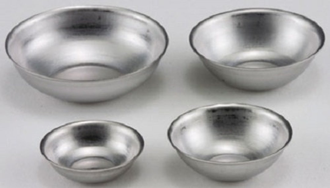 Miniature Pentole In Alluminio Per Casa Delle Bambole Scala 1:12 &ndash; Set Da 3 Pezzi #IM65597