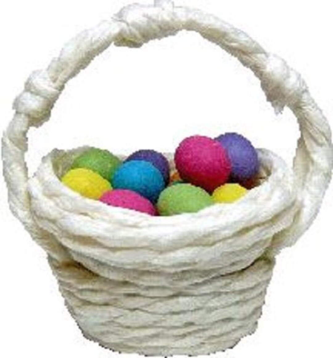 Dollhouse Miniature Easter Eggs in a White Basket - 1:12 Scale - Etsy