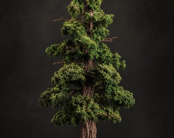 Handmade Giant Sequoia Tree 17" – Dollhouse Miniature Landscape – 1:12 1-24 1-48 Scale – Small Scale Living