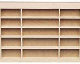 Dollhouse Miniature Unfinished Store Shelf / Shelving Unit - 1:12 Scale