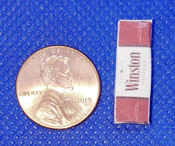 winston cigarette carton Dollhouse Miniature Winston Cigarette Carton - 1:12 Scale