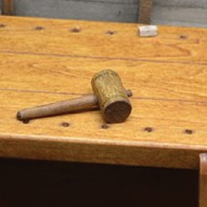 Dollhouse Miniature Vintage Hitting Beetle / Wooden Mallet - 1:12 Scale (Sir Thomas Thumb)