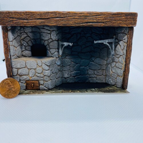 Dollhouse Miniature HALF SCALE Brick Fireplace YM0219 