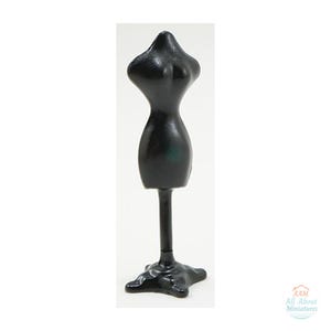 Dollhouse Miniature Dress Mannequin in Black - 1:12 Scale