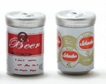 Set Di 2 Bottiglie Liquore Crema Irlandese In Miniatura Scala 1:12 Per Casa Delle Bambole