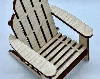 KIT de chaise adirondack miniature Dollhouse à l'échelle 1:12 en érable