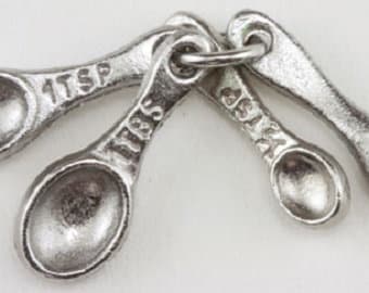 Dollhouse Miniature Set of Measuring Spoons - 1:12 Scale