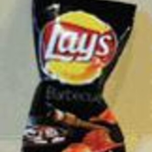 May include: A black bag of Lay's Barbecue flavored potato chips. The packaging features the red and yellow Lay's logo at the top, the word Barbecue in white text, and a graphic illustration of barbecue sauce and cooked meat at the bottom.