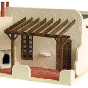 Dollhouse Miniature Adobe House / Patio Home Kit -- 1:144 Scale