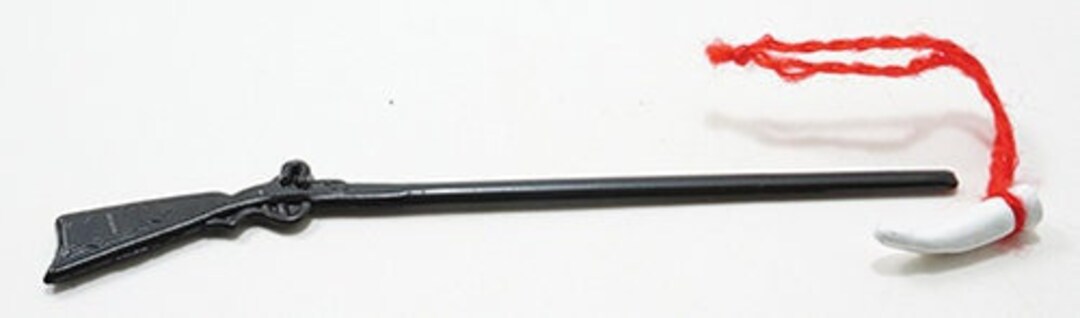 Dollhouse Miniature Antique Rifle With Powder Horn - 1:12 Scale - Etsy
