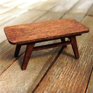 Dollhouse Miniature Quarter Scale Mid Century Modern Dining Table KIT - 1:48