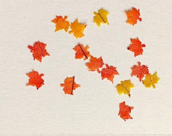Dollhouse Miniature Fall Leaves - Package of approx 50 Leaves - 1:12 Scale