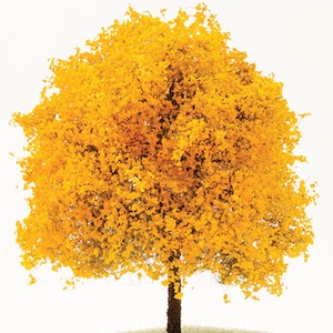 Casa delle bambole in miniatura fatta a mano Albero autunnale dorato 4&quot; - 1/12 - 1/24 - 1/48