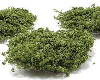 Dollhouse Miniature Wild Light Green Bushes - Set of 20 Pieces - 1:12 Scale