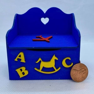 Dollhouse Miniature HALF SCALE Toy Box Kit with Embellishments - 1:24 Scale