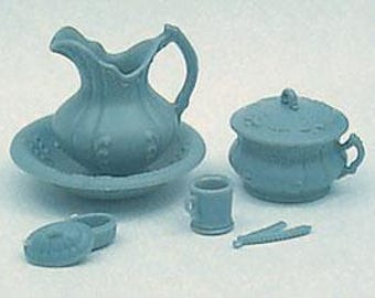 Dollhouse Miniature Chamber Pot Set Mini KIT - 1:12 Scale