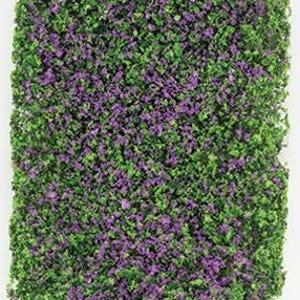 Könnte beinhalten: Ein rechteckiger Haufen künstlichen Laubs, überwiegend grün mit violetten Akzenten. Die dichte, strukturierte Erscheinung deutet auf einen Miniaturbusch oder Bodendecker hin. Ideal für Modellbau oder Bastelprojekte.