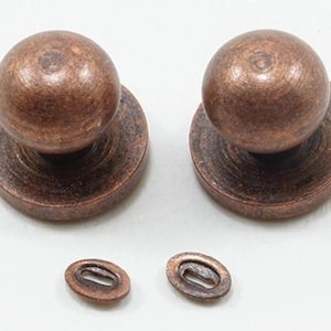 Dollhouse Miniature Door Knob with Keyhole in Oil Rubbed Bronze - Set of 4 - 1:12 Scale