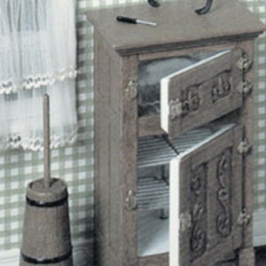 Dollhouse Miniature Ice Box and Butter Churn Kit from Chrysnbon - 1:12 Scale