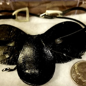 Dollhouse Miniature Black Leather English Riding Saddle (Handcrafted) -- 1:12