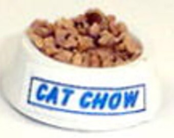 Dollhouse Miniature Cat Chow - Filled - 1:12 Scale