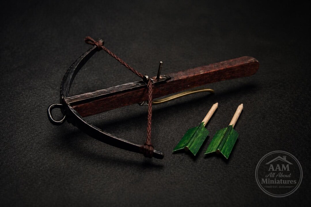 Terry Harville Medieval Crossbow Miniature – Handmade 1:12 Scale ...
