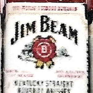 Dollhouse Miniature Bottle of Jim Beam - 1:12 Scale