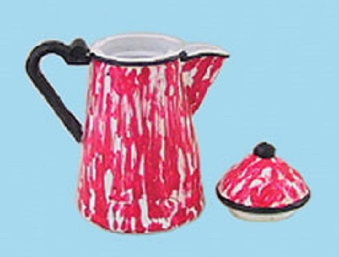 Caffettiera Pennsylvania In Miniatura 1:12 Per Casa Delle Bambole – Metallo – Olde Mountain Miniatures