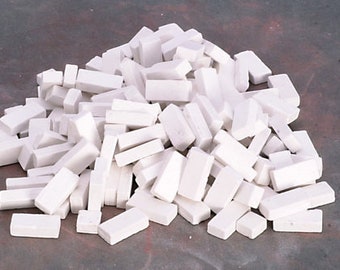 Dollhouse Miniature White Colored Bricks in 1:12 Scale 100 per Bag