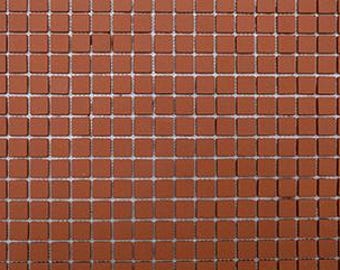 Dollhouse Miniature Mesh Mounted Patio Brick - 6" x 12" - 1:12 Scale