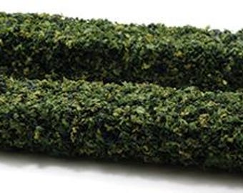 Dollhouse Miniature Set of Small Green Hedges 8" x 1 1/2" x 1 1/8"