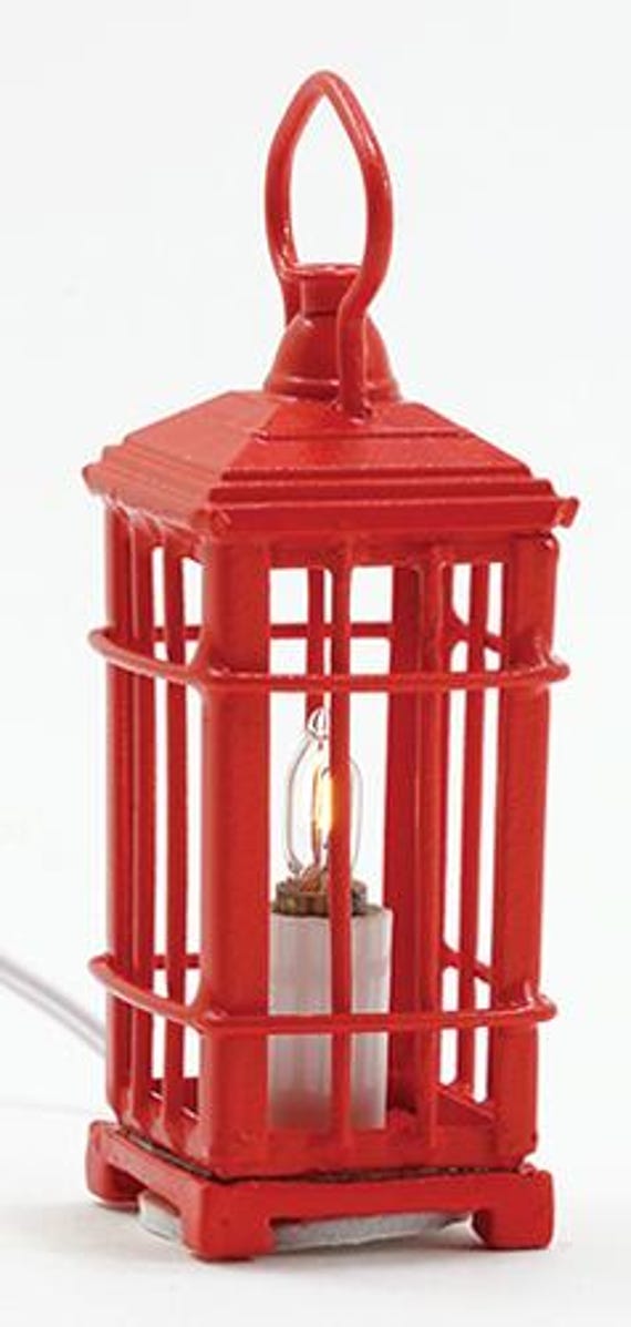 ドールハウスミニチュア 12V レッドランタン 1:12スケール - Etsy 日本