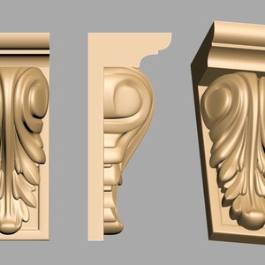 Puppenhaus Miniatur Dekorative Corbel oder Regal Halterungen (4er Pack) - 1:12 Maßstab (A980)