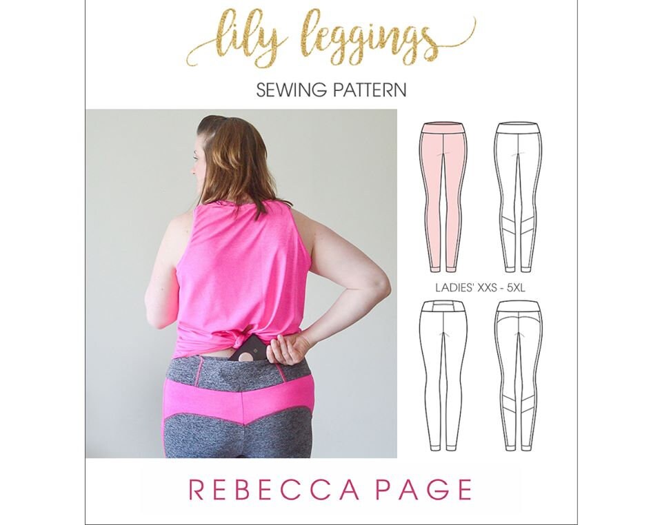 Lily A Leggings PDF Sewing Pattern XXS to 5XL | Etsy