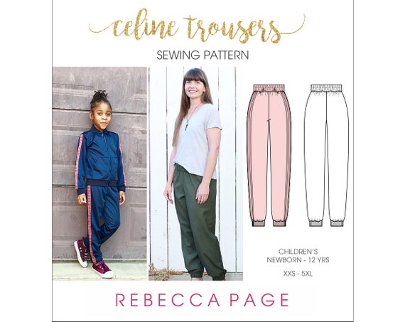 Celine Trousers PDF Sewing Pattern Bundle Newborn to 12 Yrs | Etsy